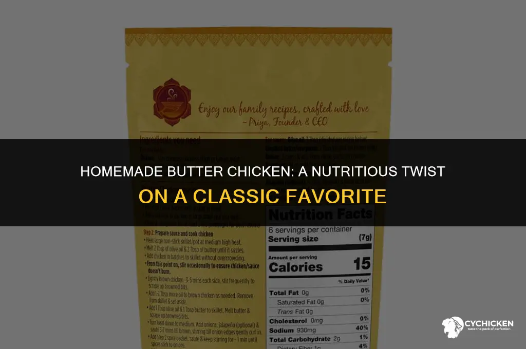 is homemade butter chicken healthy
