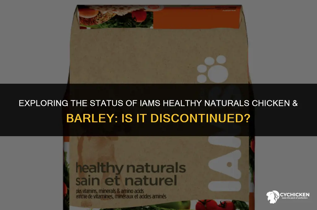 is iams healthy naturals chicken & barley discontinued