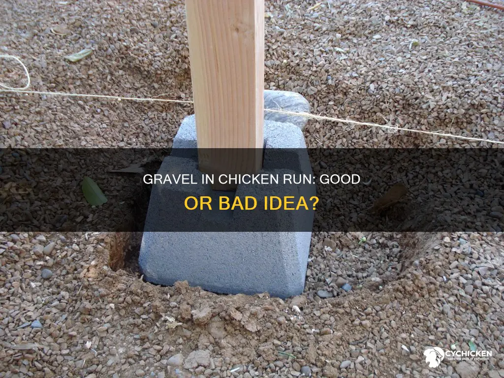 is it alright to have gravel in chicken run