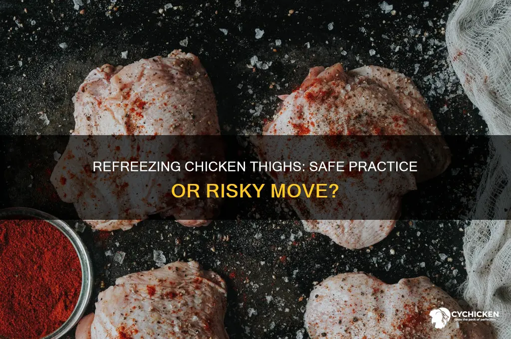is it bad to refreeze chicken thighs