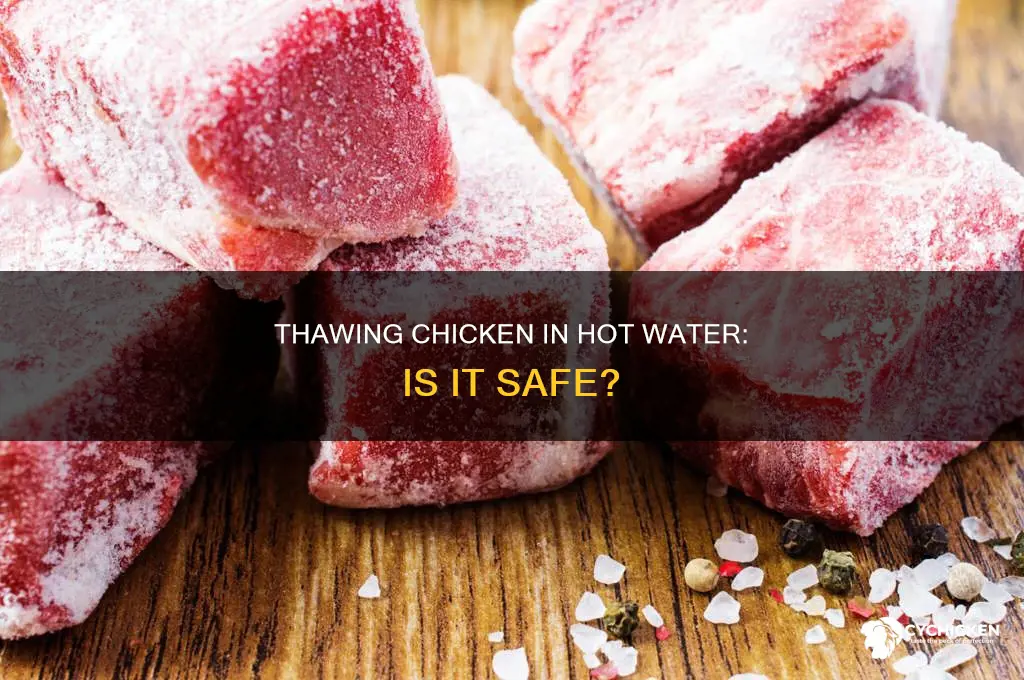 is it dangerous to thaw chicken in hot water