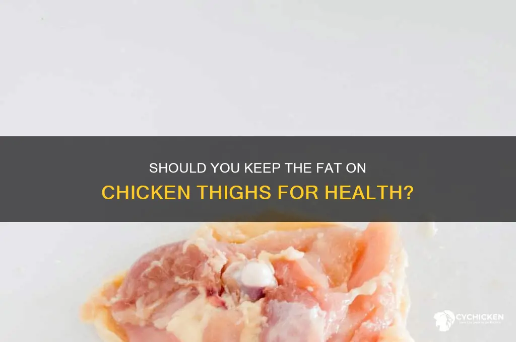 is it healthy to leave the fat on chicken thighs