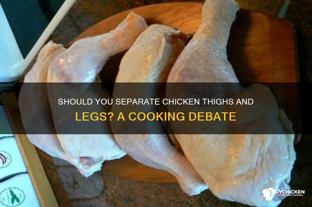 is it necessary to split chicken thigh and leg