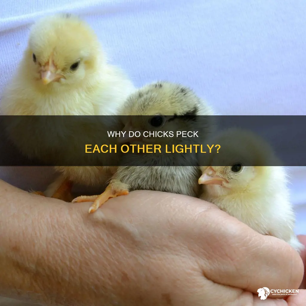 is it normal for chick to peck each other lightly