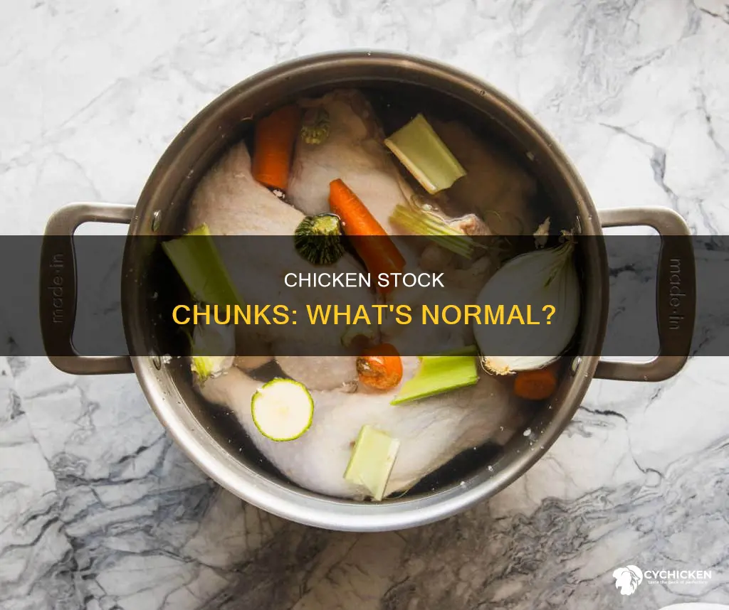 is it normal for chicken stock to have chunks
