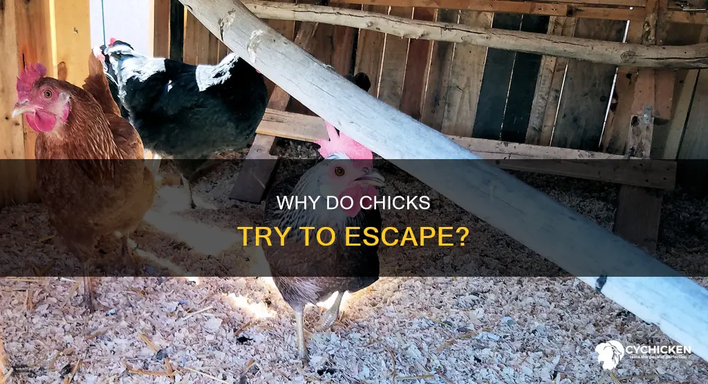 is it normal for chicks to try to escape