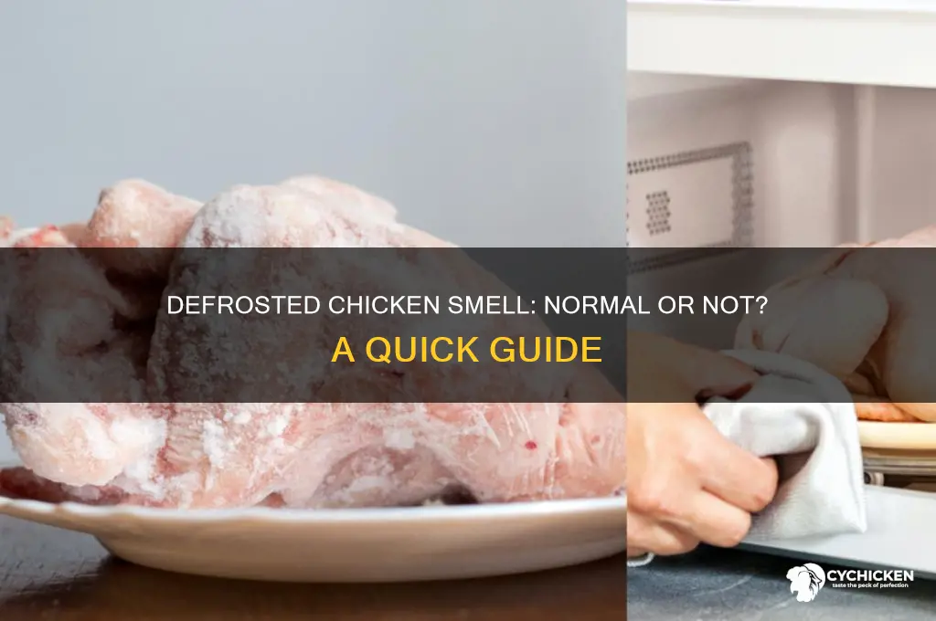 is it normal for defrosted chicken to smell