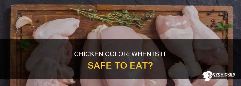 is it ok for chicken to be white pink