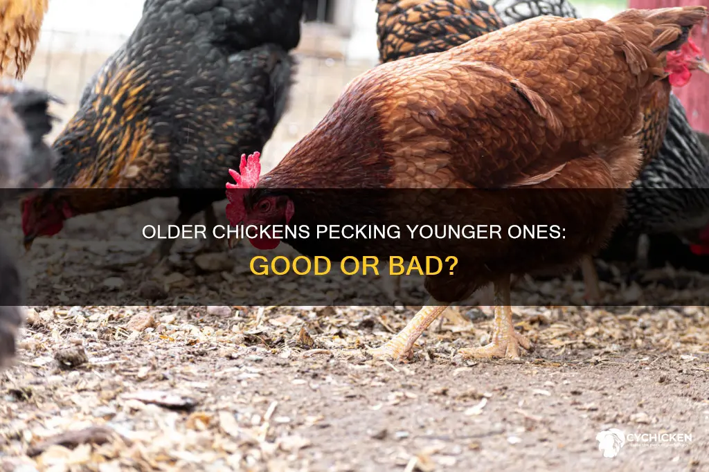 is it ok for older chickens to peck younger chicks