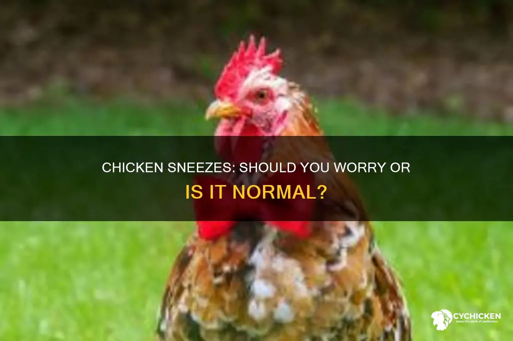 is it ok if a chicken sneezes