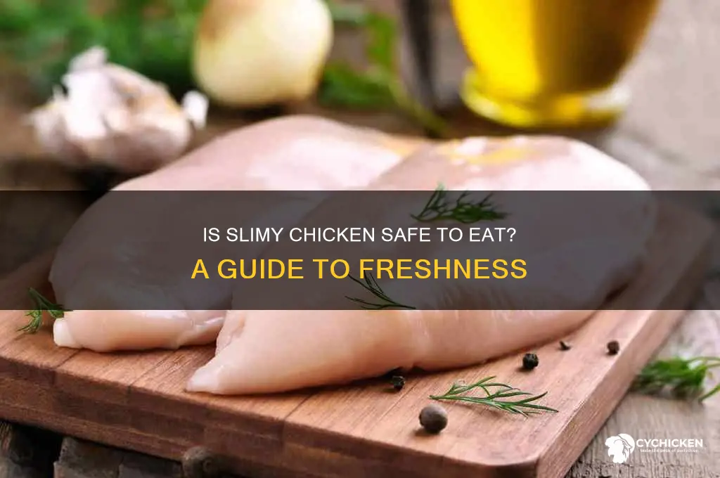 is it ok if chicken is slimy