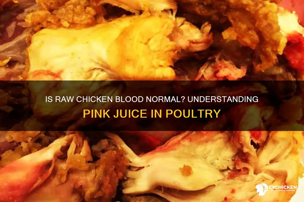 is it ok if raw chicken has blood