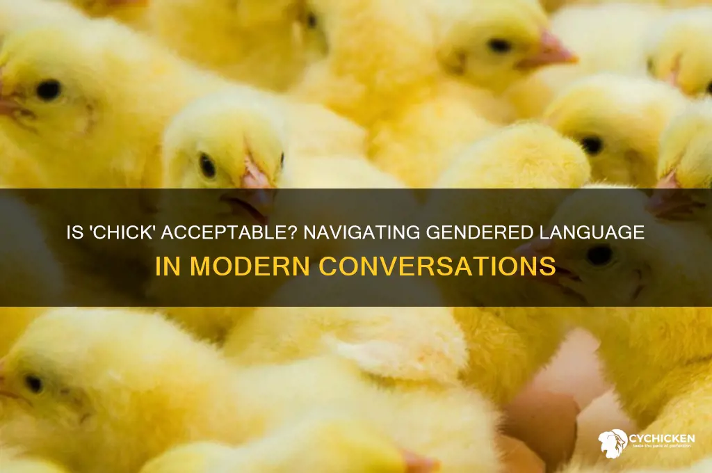 is it ok to call a girl chick