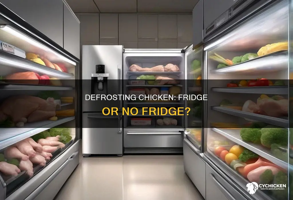 is it ok to defroest a chicken in the fridge