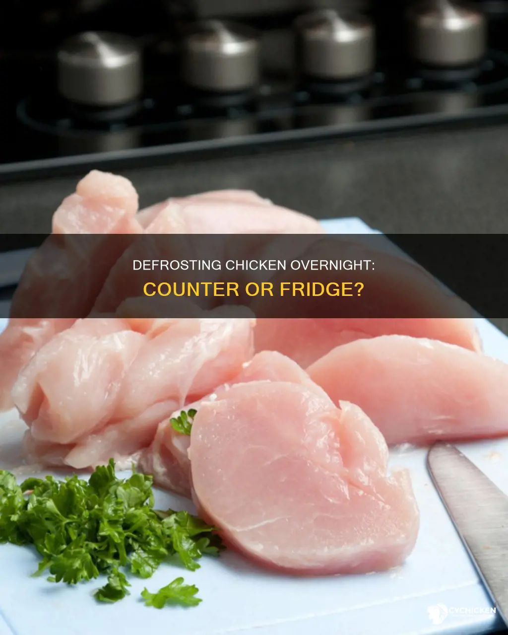 is it ok to defrost chicken on the counter overnight