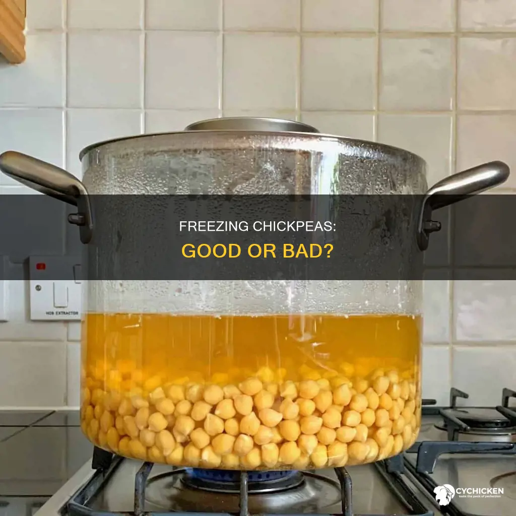 is it ok to freeze chick peas in water