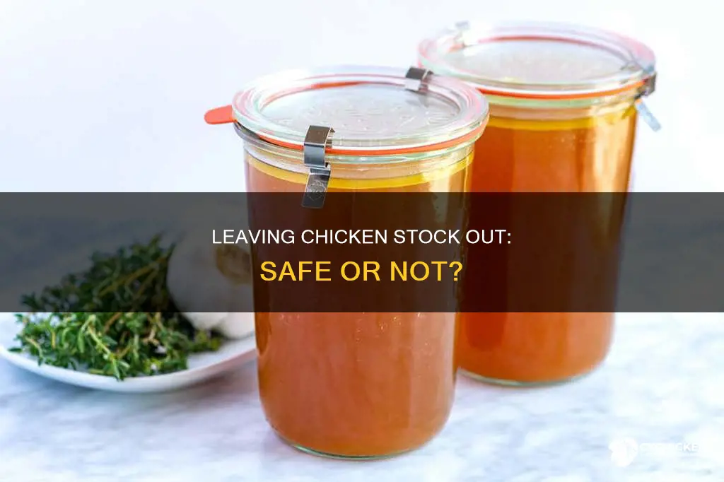 is it ok to leave chicken stock out overnight