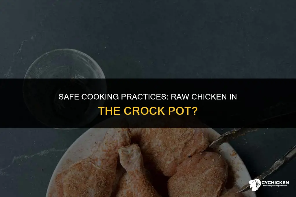 is it ok to put raw chicken in crock pot