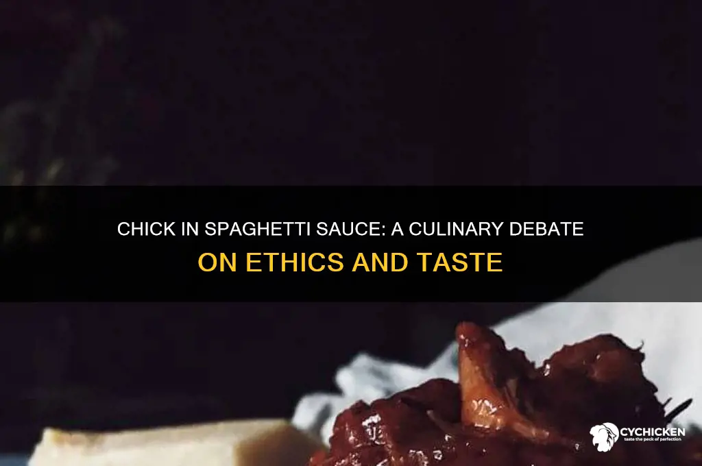 is it ok to throw chick in spaghetti sauce