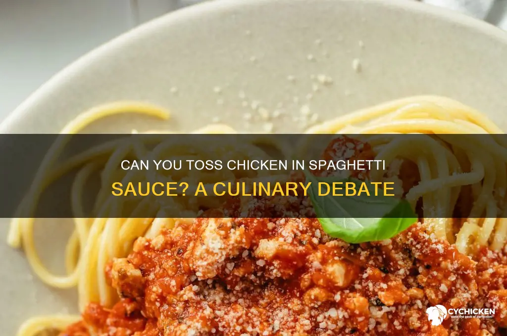 is it ok to throw chicken in spaghetti sauce