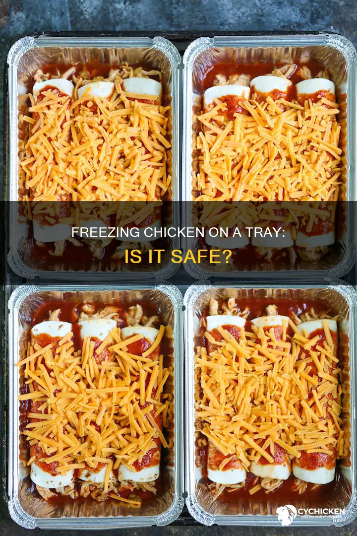 is it okay to freeze chicken on a tray