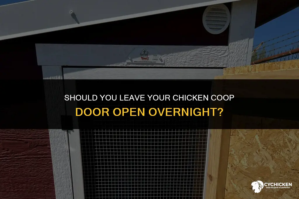 is it okay to leave chicken coop door open overnight