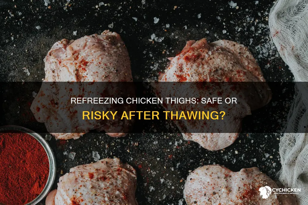 is it okay to refreeze chicken thighs after thawing