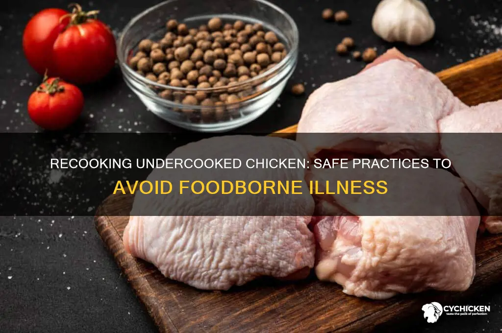 is it safe to recook undercooked chicken