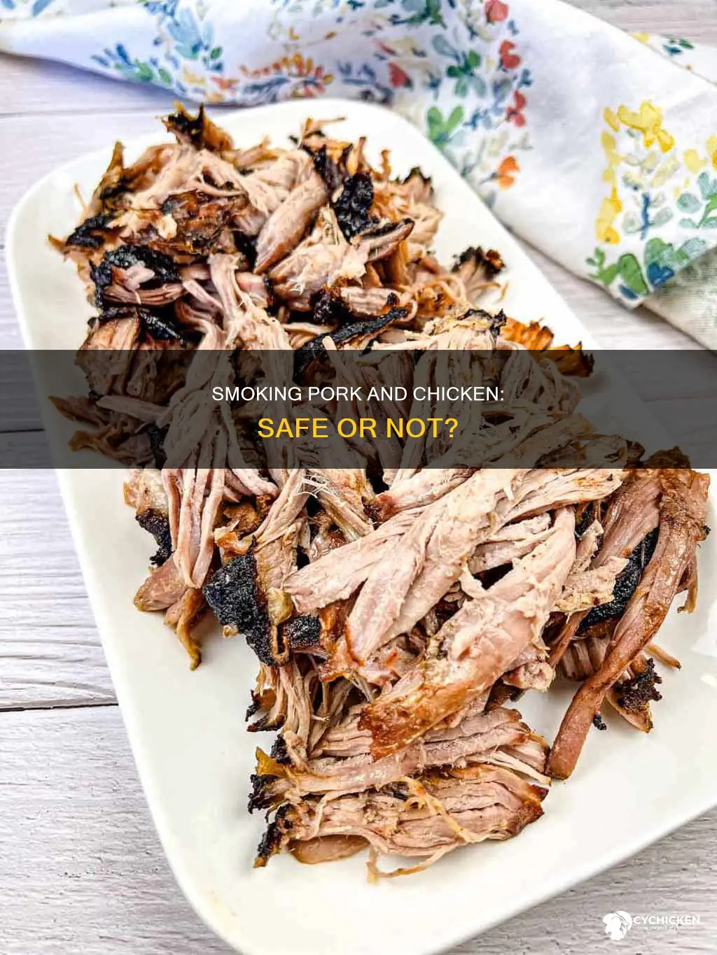 is it safe to smoke pork and chicken togther