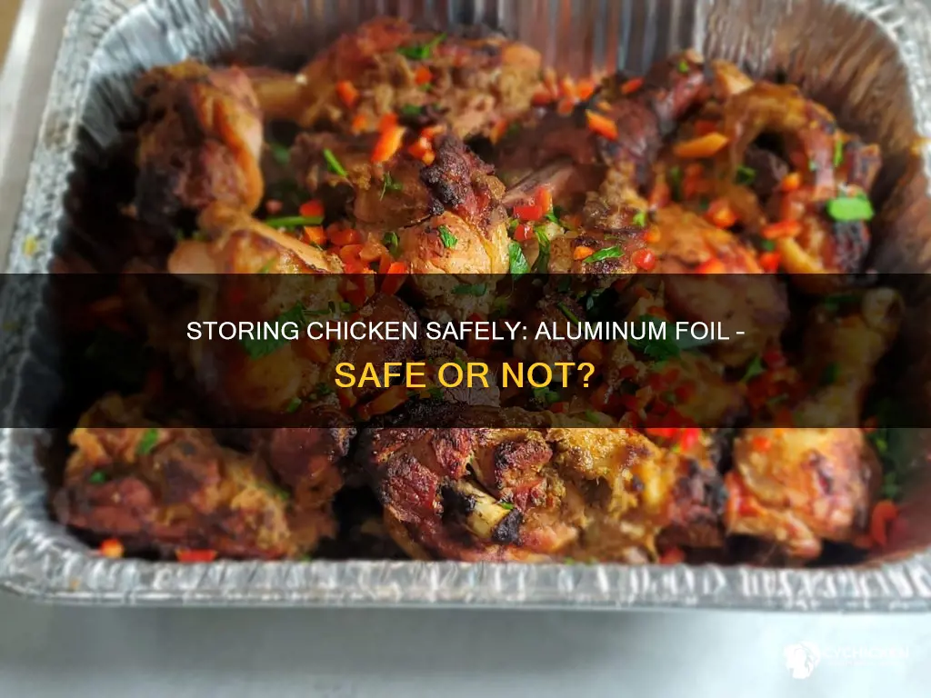 is it safe to store chicken in aluminum foil