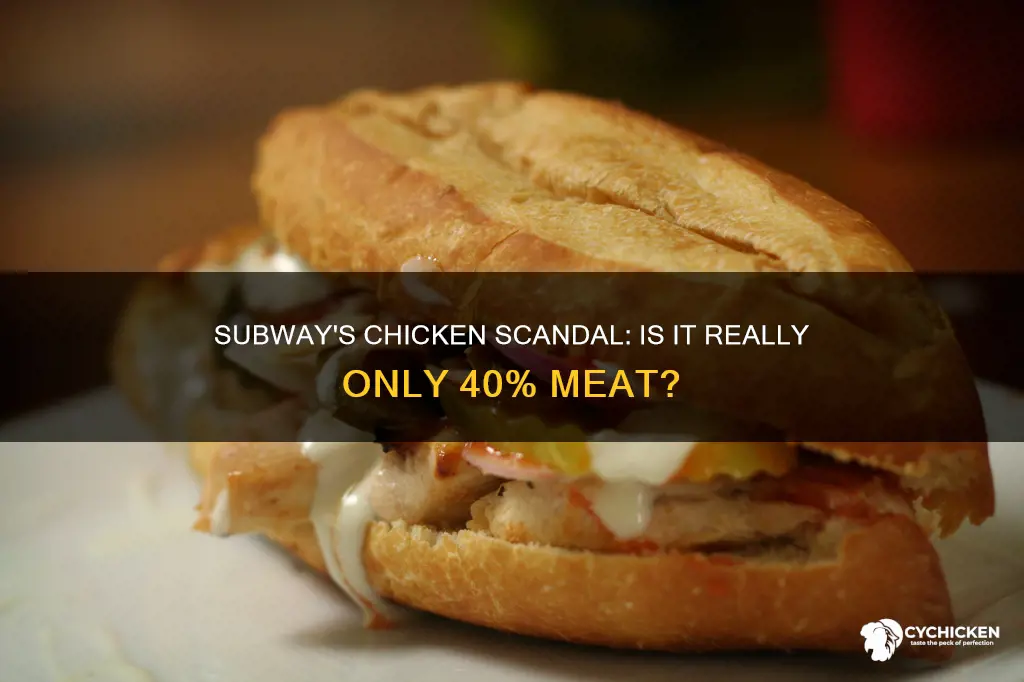 is it true subways chicken is only 40 chicken