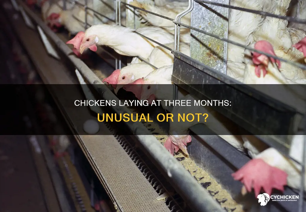 is it unusal to have 3 month old chicks laying