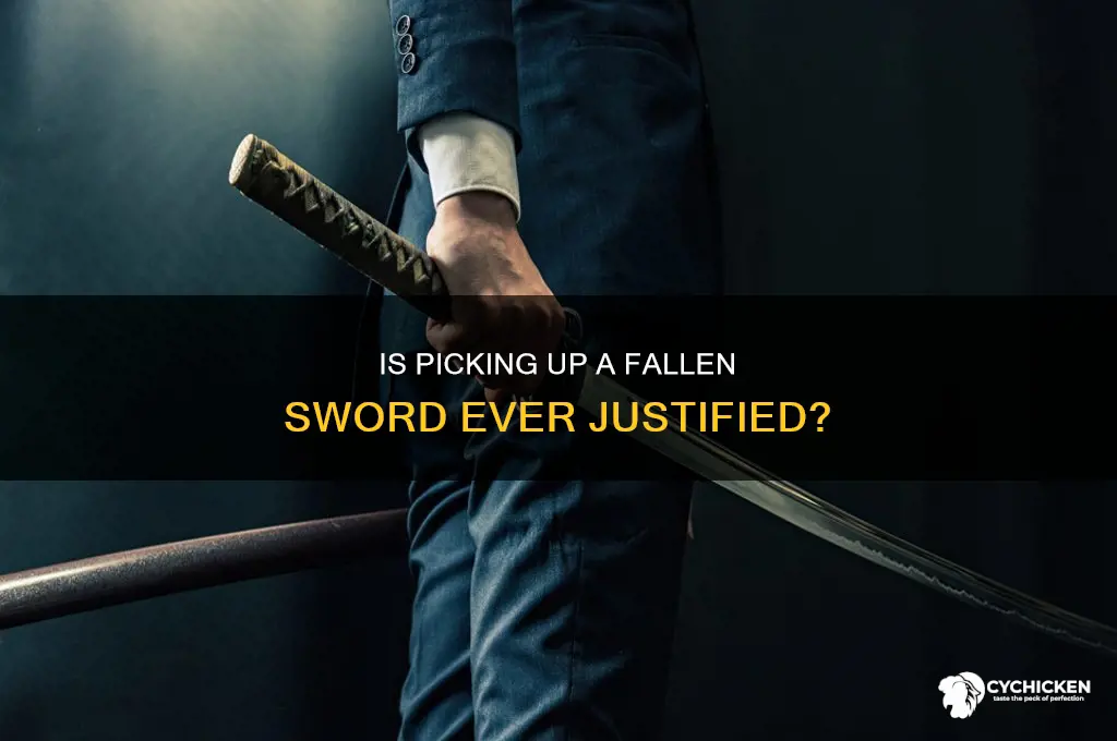 is it wrong to pick up chickeds sword
