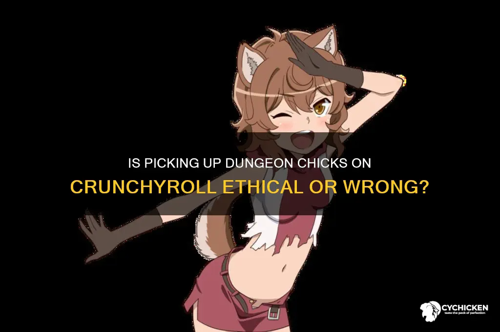 is it wrong to pickup dunegon chicks chrunchyroll