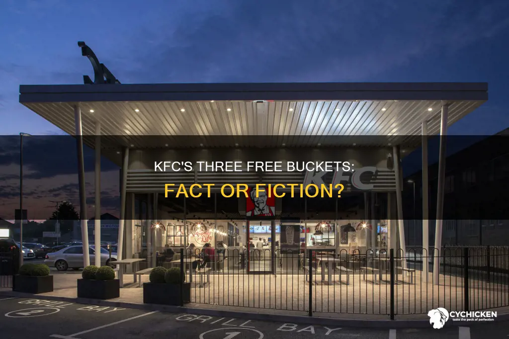 is kfc really giving out 3 free buckets of chicken