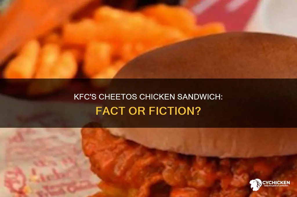 is kfc really selling a cheetos chicken sandwich