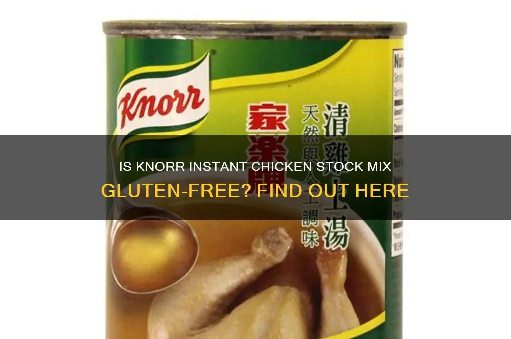 is knorr instant chicken stock mix gluten free