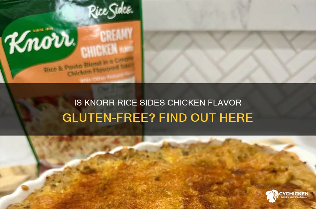 is knorr rice sides chicken flavor gluten free