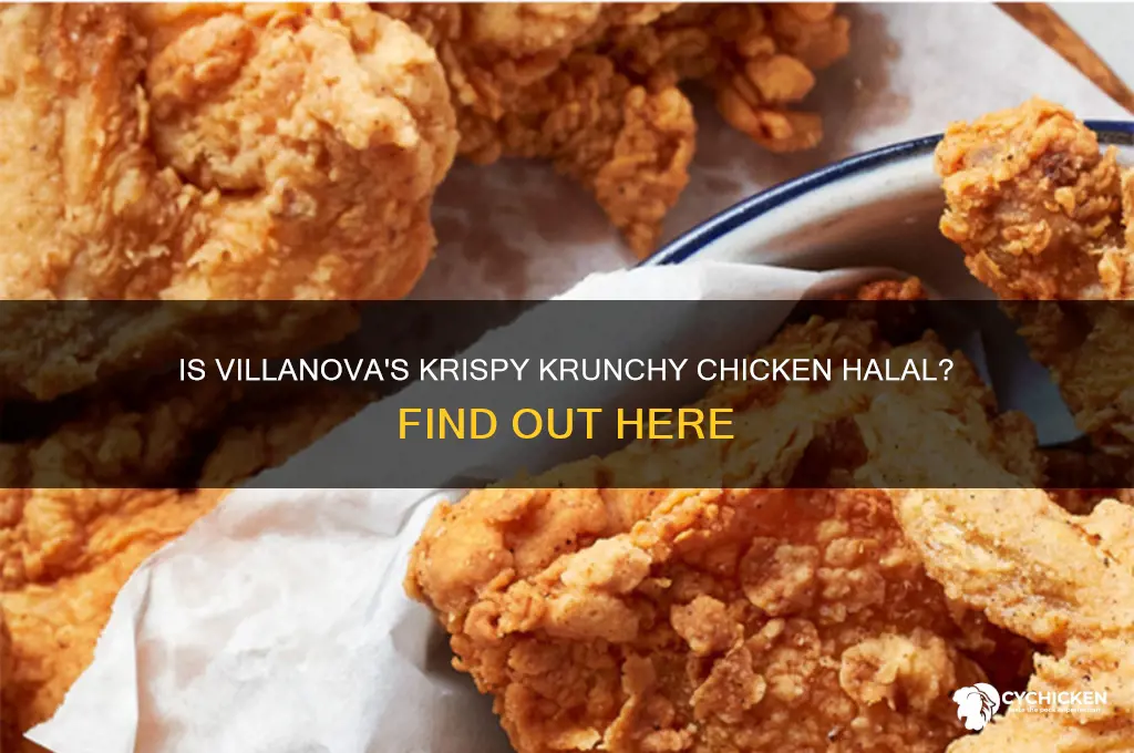 is krispy krunchy chicken in villanova halal