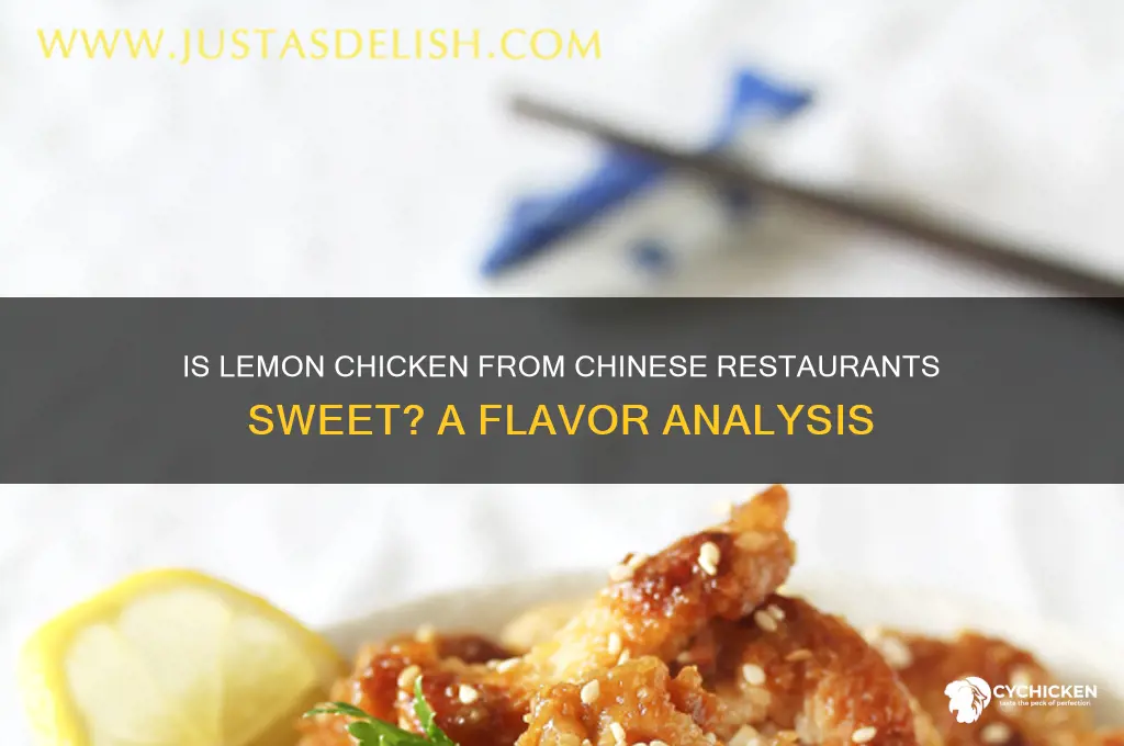 is lemon chicken from the chinese restaurant sweet