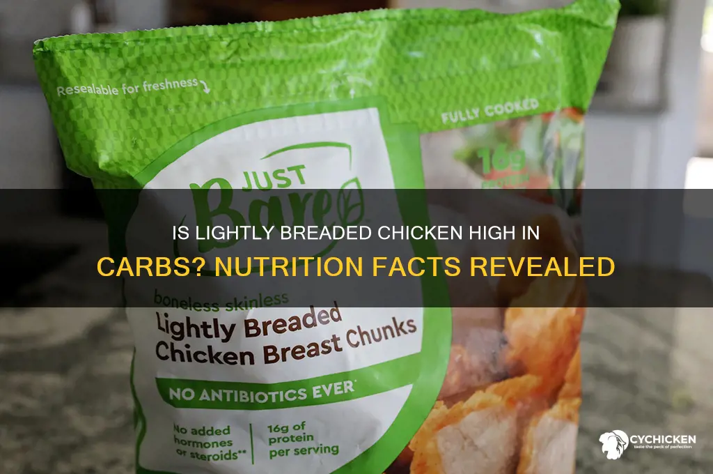 is lightly breaded chicken high in carbs