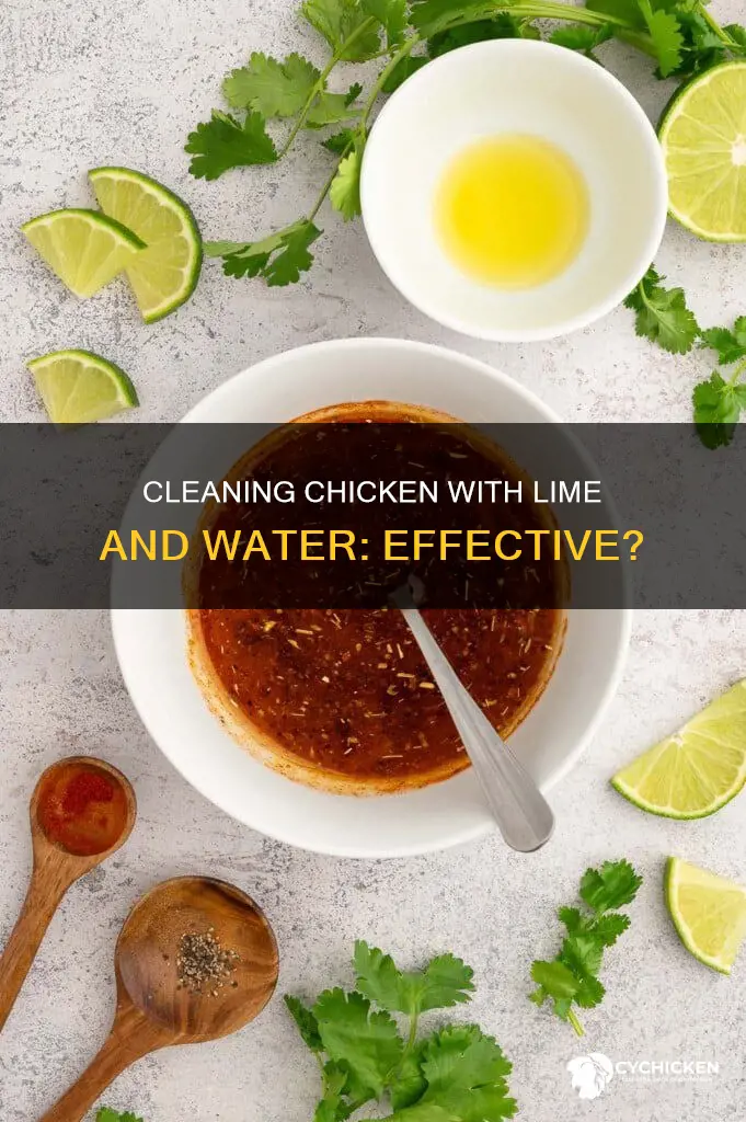 is lime in water enough to clean a chicken