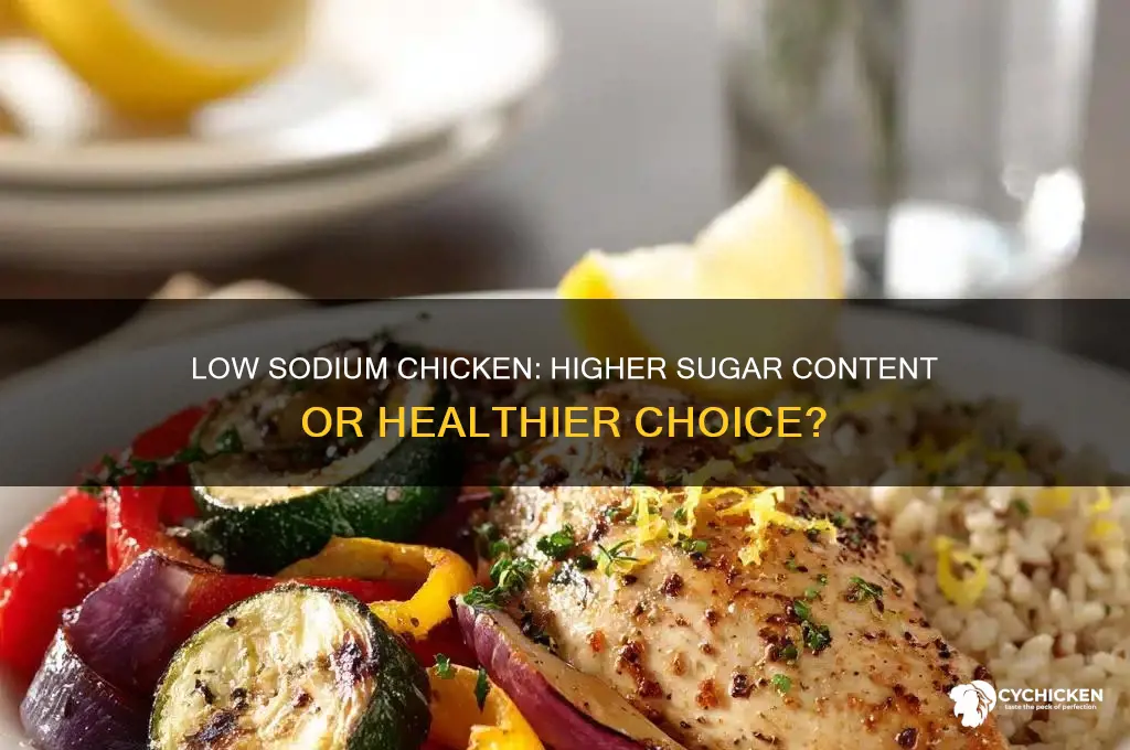 is low sodium chicken higher in sugar