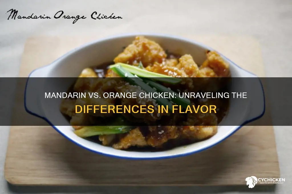 is mandarin chicken and orange chicken the same