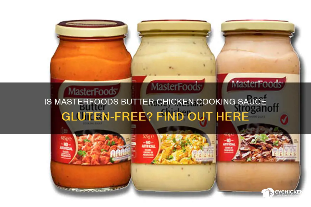 is masterfoods butter chicken cooking sauce gluten free