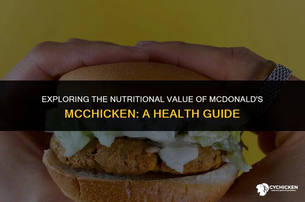 is mc chicken healthy