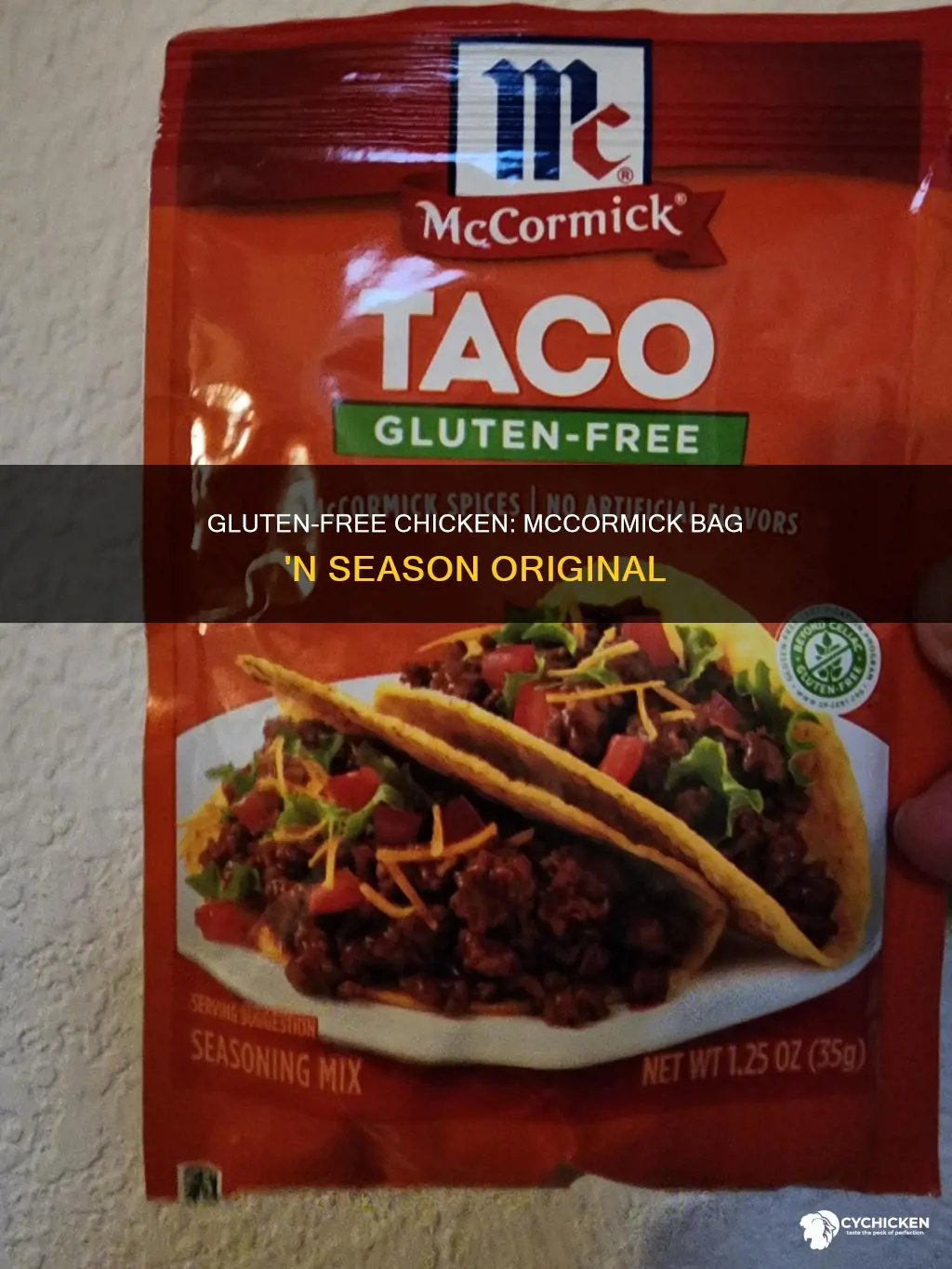 is mccormick bag n season original chicken gluten free