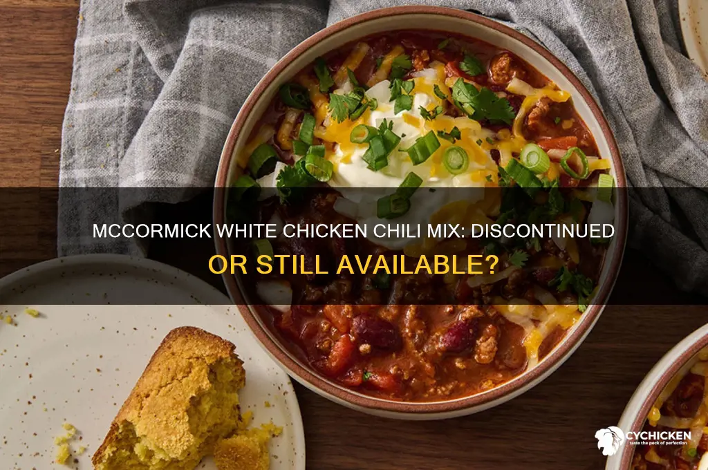 is mccormick white chicken chili mix discontinued