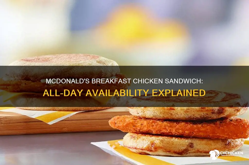 is mcdonalds breakfast chicken sandwich served all day