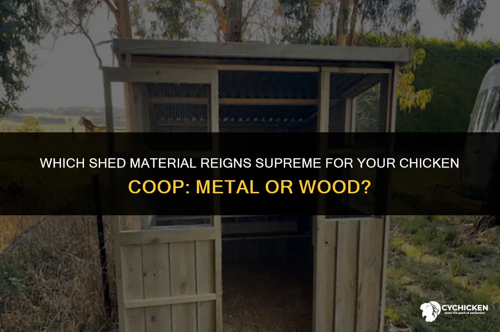 is metal or wood shed better for chicken coop